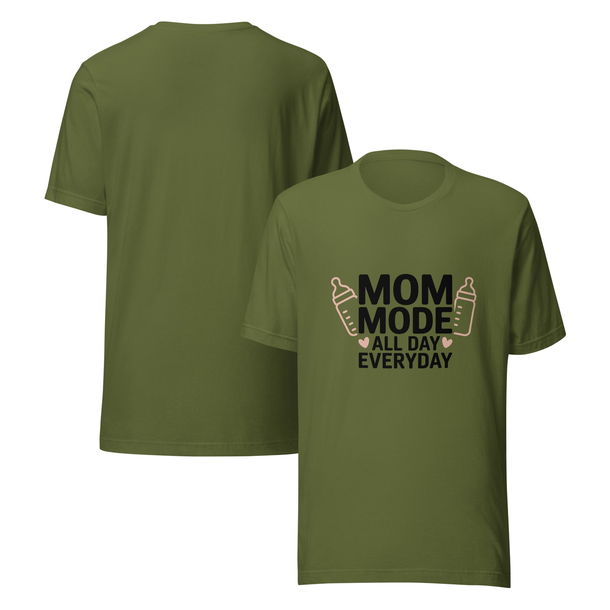 Unisex graphic tee reading Mom Mode All Day Everyday, funny cotton shirt for moms