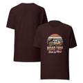 Unisex cotton t-shirt reading Road Trip State of Mind, travel lover graphic tee 
