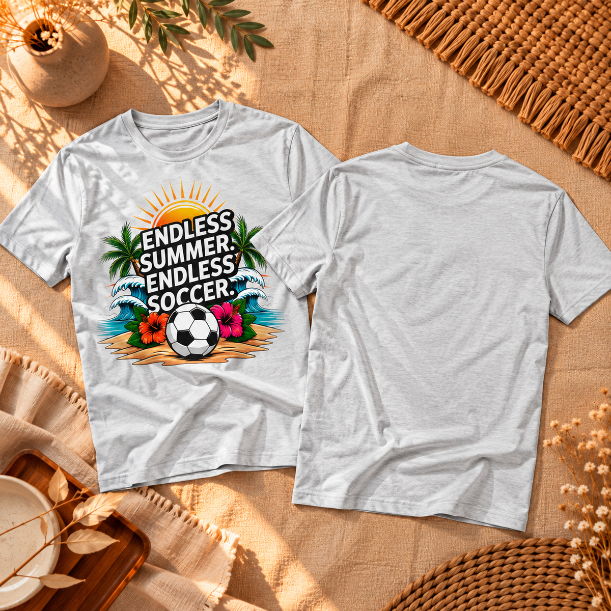 Camiseta de fútbol playa tropical | Verano sin fin | Ortrends