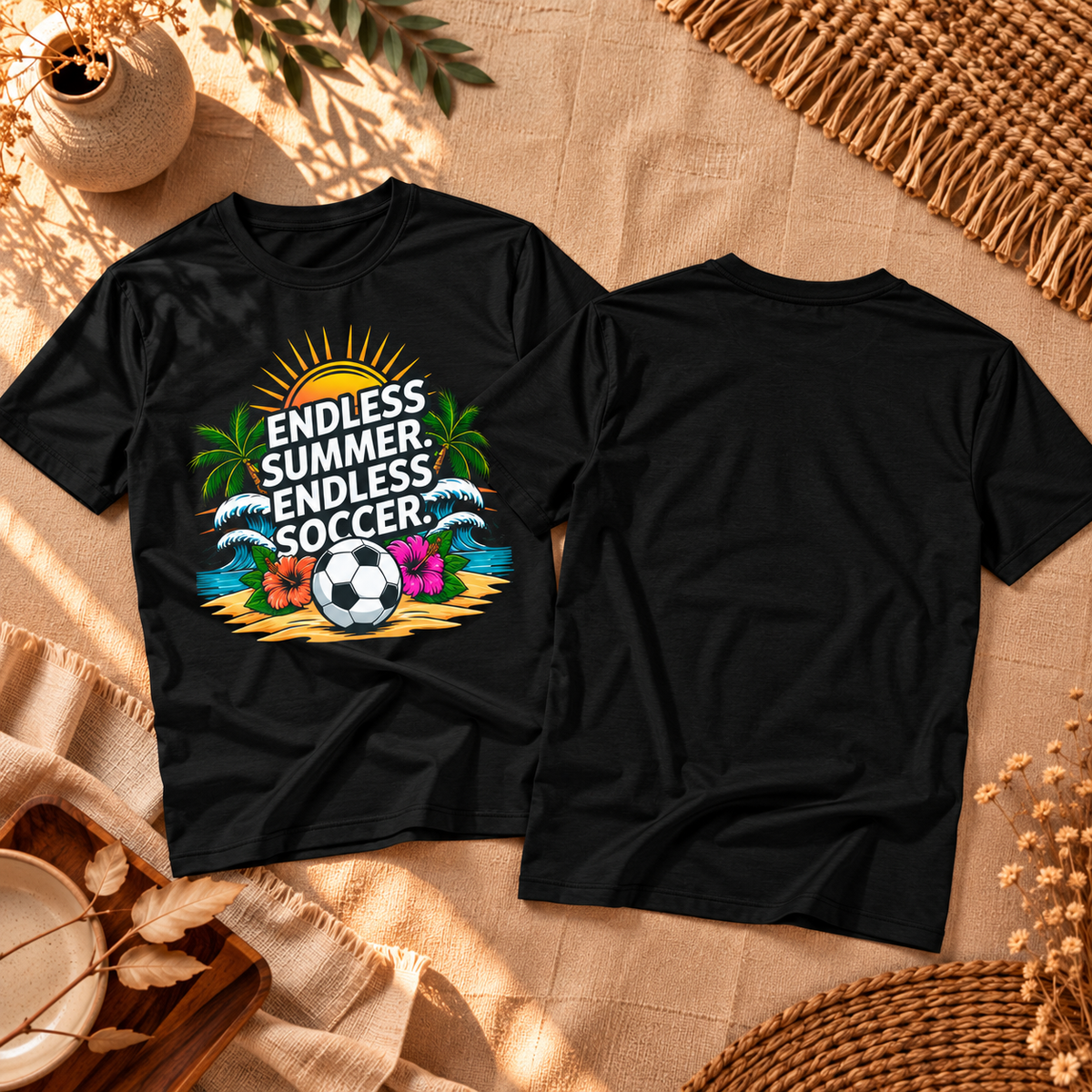 Camiseta de fútbol playa tropical | Verano sin fin | Ortrends