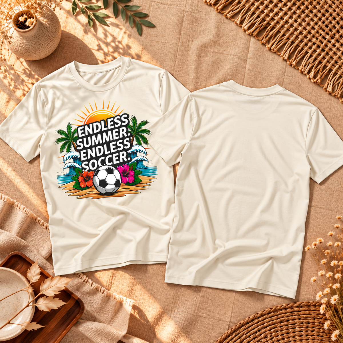 Camiseta de fútbol playa tropical | Verano sin fin | Ortrends