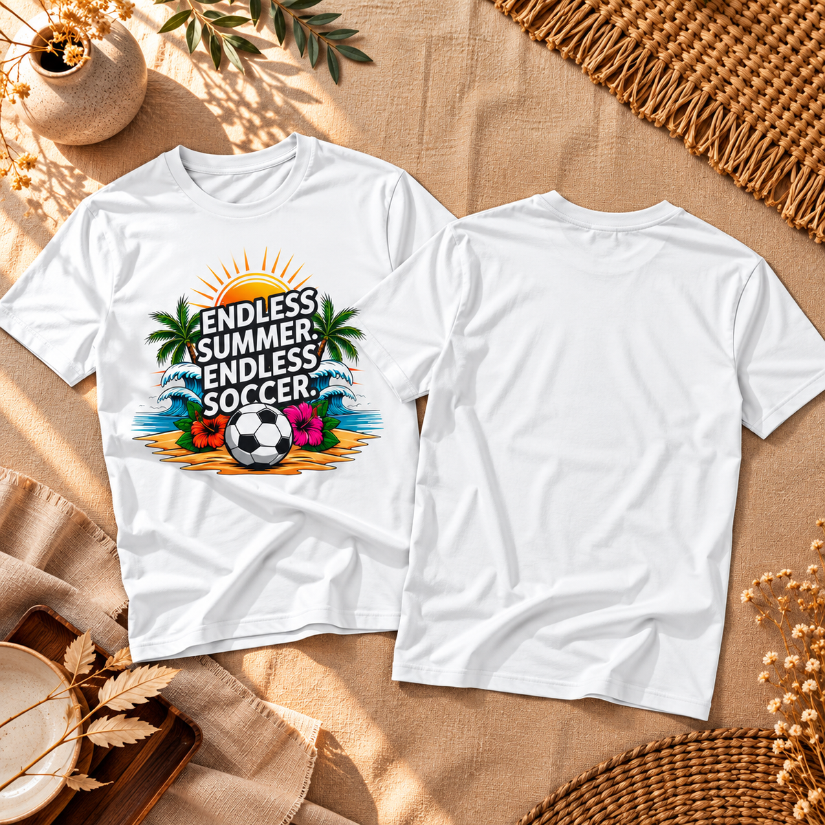 Camiseta de fútbol playa tropical | Verano sin fin | Ortrends