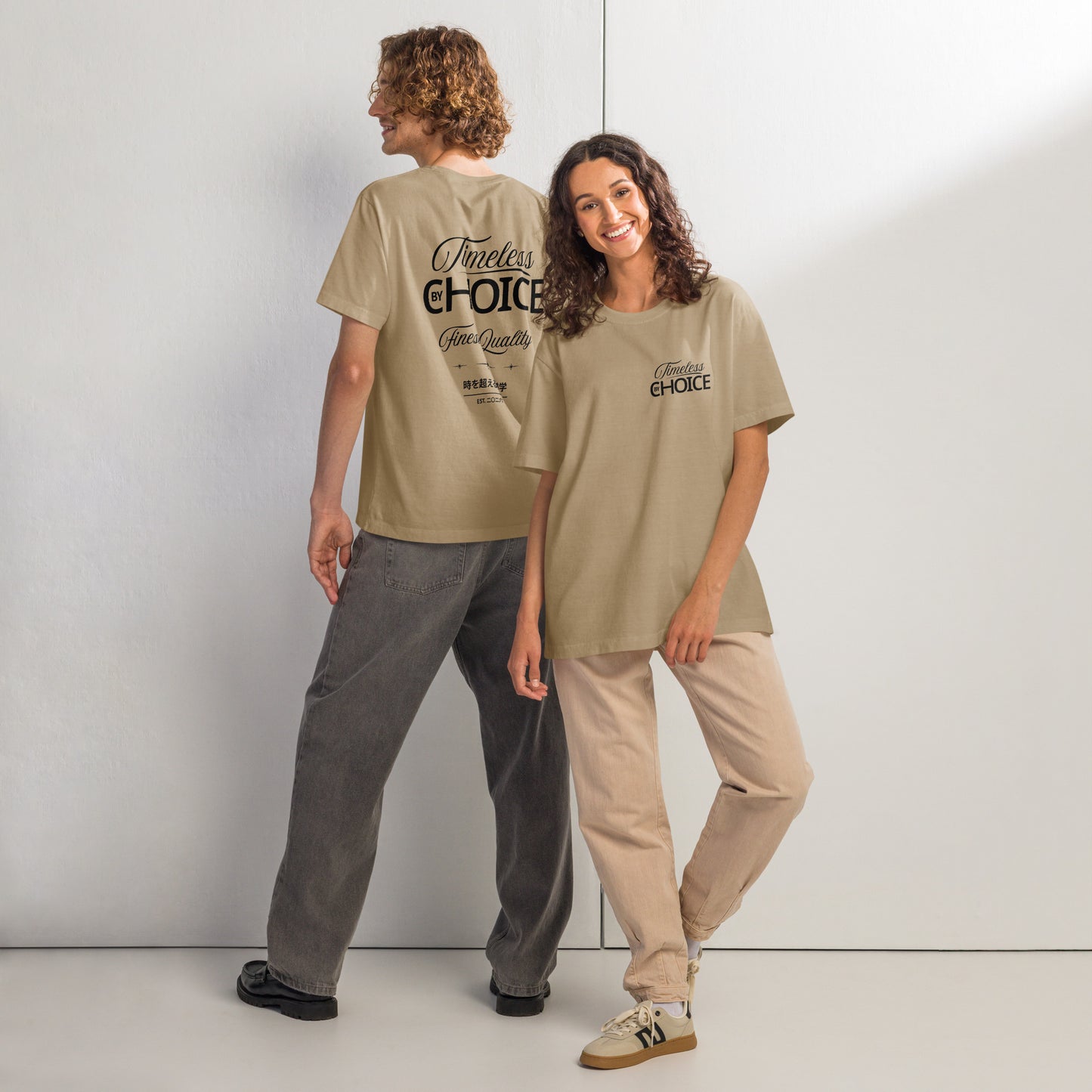Timeless By Choice Streetwear T-Shirt | Bella+Canvas 3001 Unisex Vintage Script Graphic Tee by Ortrends