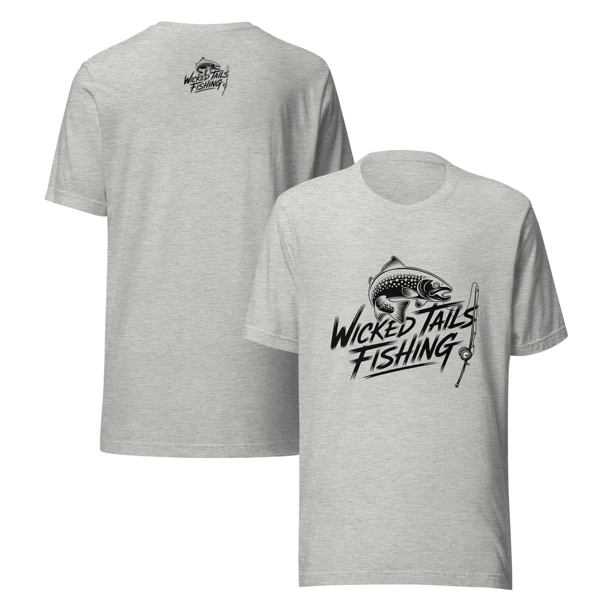 Wicked Tails Fishing Pet Lover Graphic Tee by Ortrends