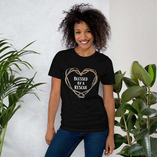 Blessed By a Rescue Pet Lover Graphic Tee by Ortrends