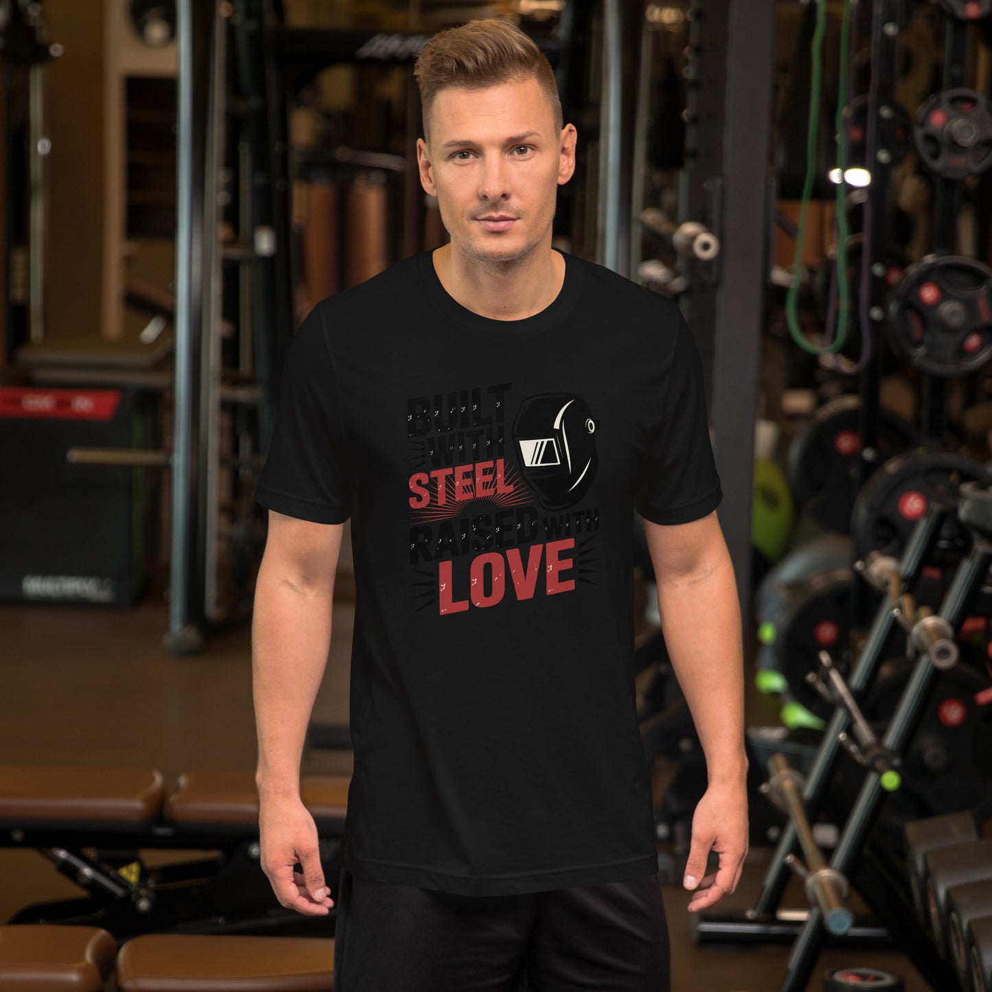 Steel Love Unisex T-Shirt | Bella Canvas DTG Welder Graphic Tee by Ortrends