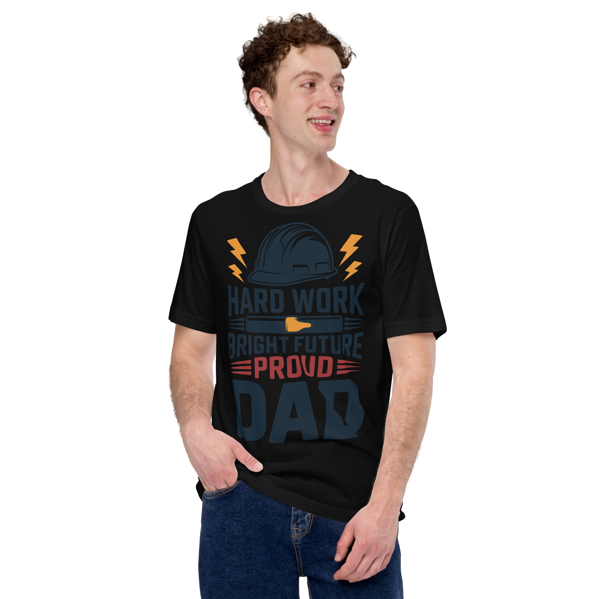 Hard Work Proud Dad Unisex T-Shirt | Bella Canvas DTG Worker Tee by Ortrends