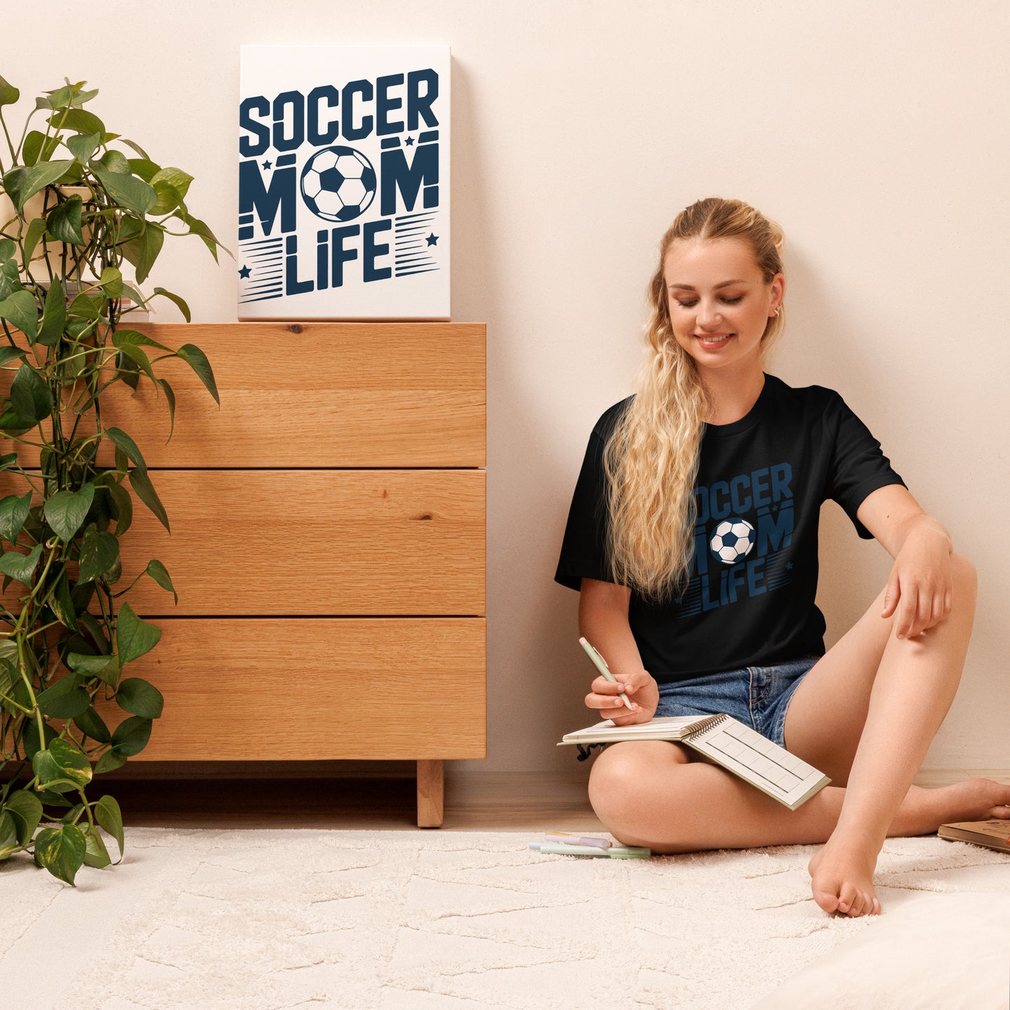 Soccer Mom Life Unisex T-Shirt | Bella Canvas DTG Soccer Tee by Ortrends