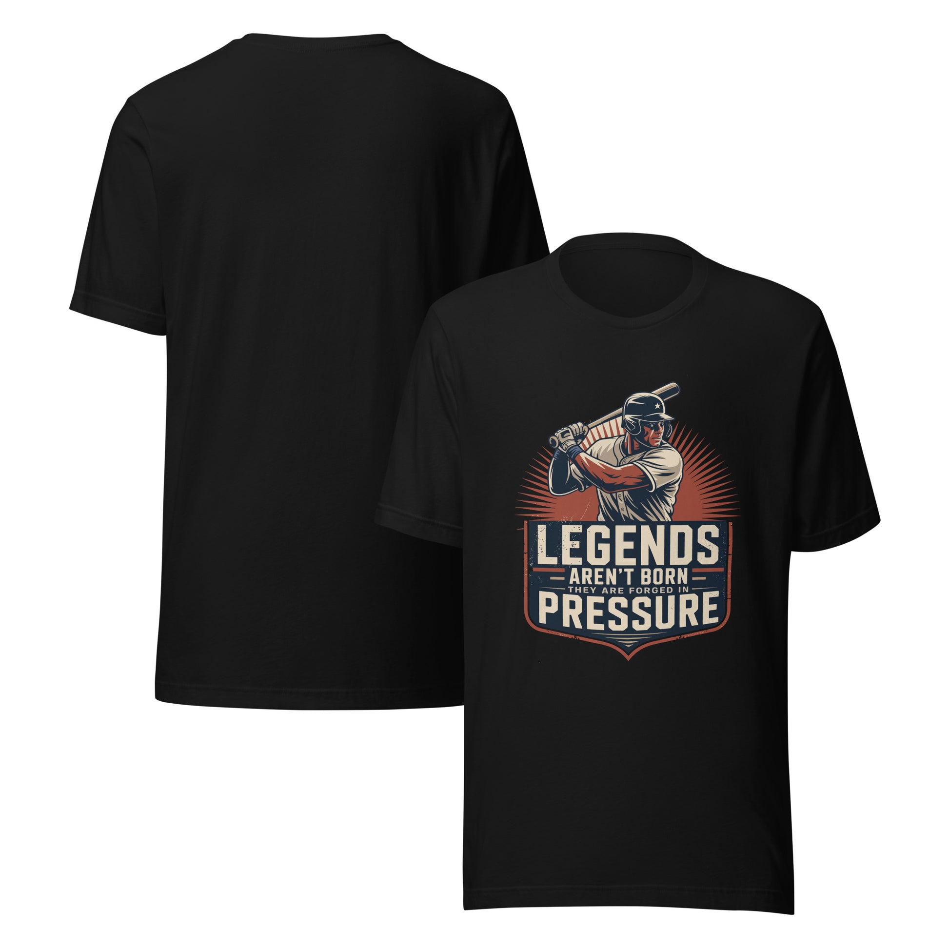 Forged Under Pressure Unisex T-Shirt | Bella Canvas DTG Baseball Graphic Tee by Ortrends
