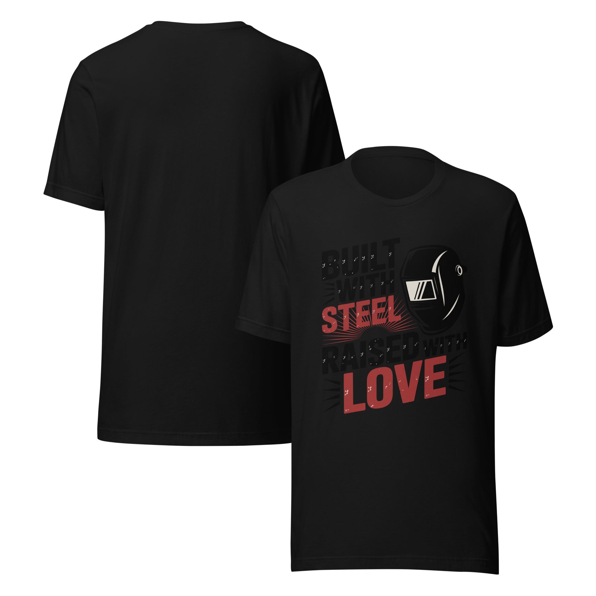Steel Love Unisex T-Shirt | Bella Canvas DTG Welder Graphic Tee by Ortrends