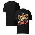 Favorite Sparky Dad Unisex T-Shirt | Bella Canvas DTG Electrician Tee by Ortrends