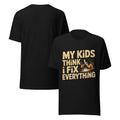 Kids Think I Fix Everything Unisex T-Shirt | Bella Canvas DTG Welder Tee by Ortrends