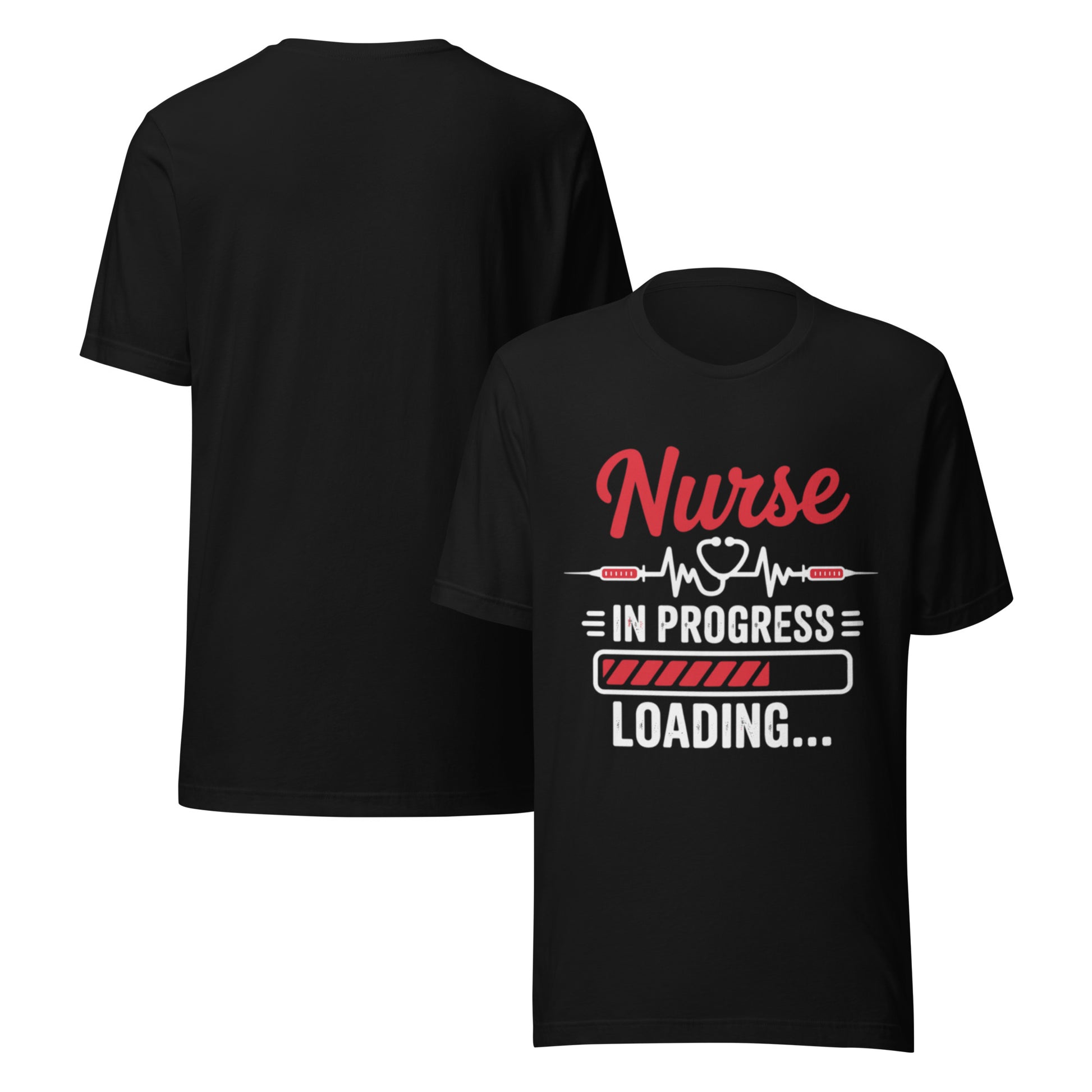 Nurse In Progress Unisex T-Shirt | Bella Canvas DTG Nursing Tee by Ortrends