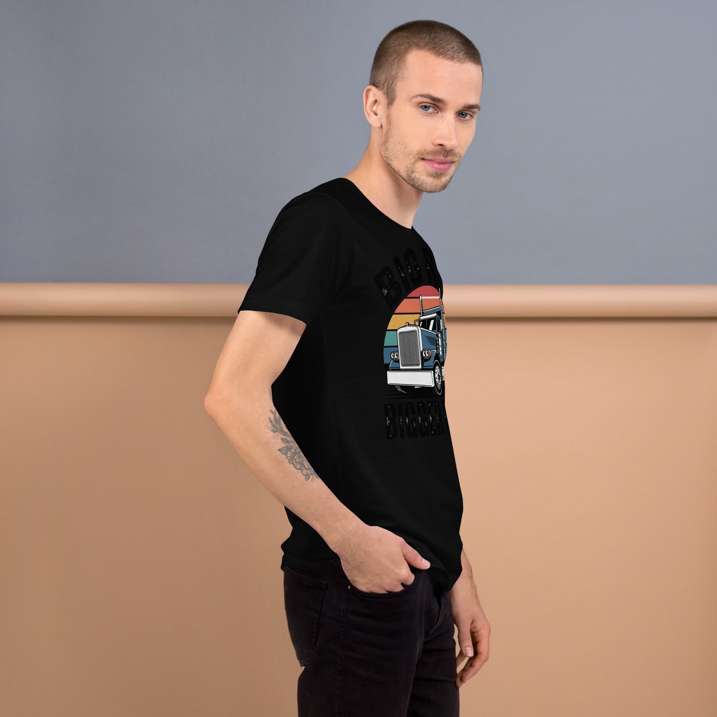 Big Rig Bigger Heart Unisex T-Shirt | Bella Canvas DTG Trucker Tee by Ortrends