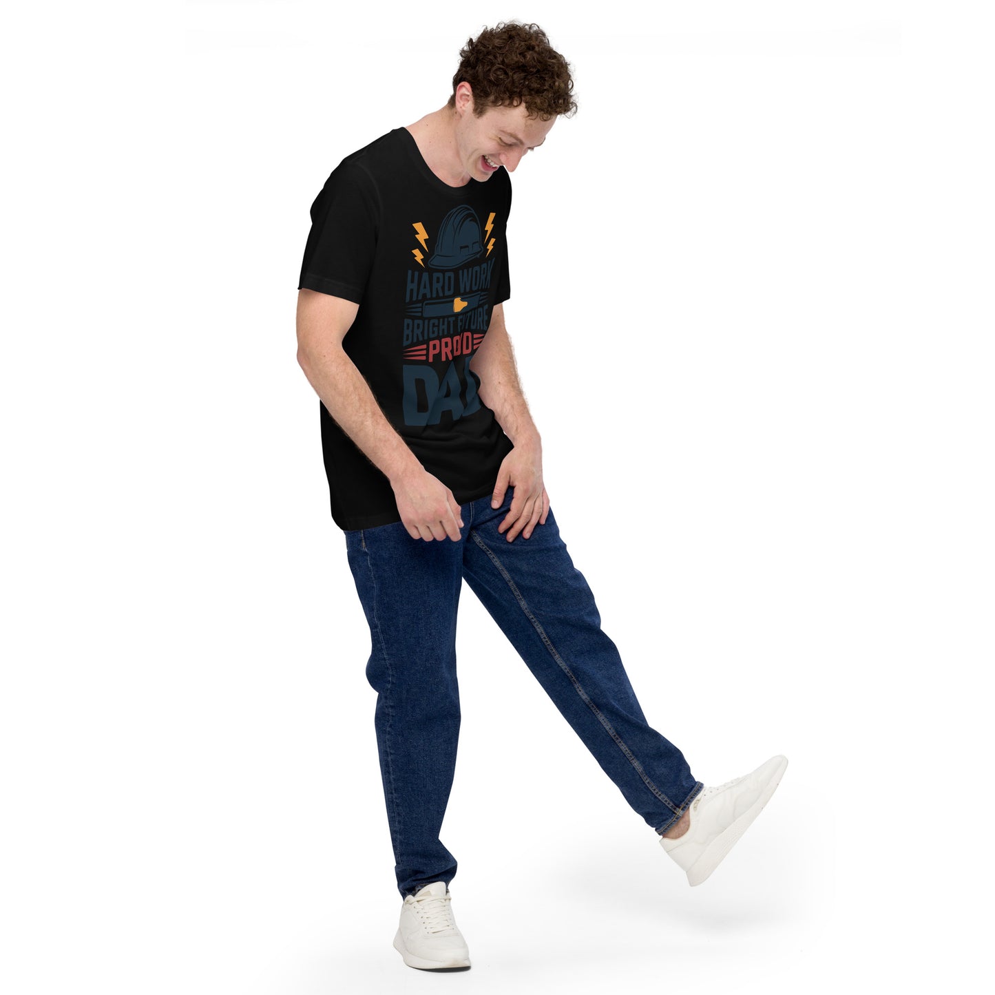 Hard Work Proud Dad Unisex T-Shirt | Bella Canvas DTG Worker Tee by Ortrends