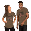 Powered by Coffee & Chaos Unisex T-Shirt | Bella Canvas DTG Coffee Lover Tee by Ortrends