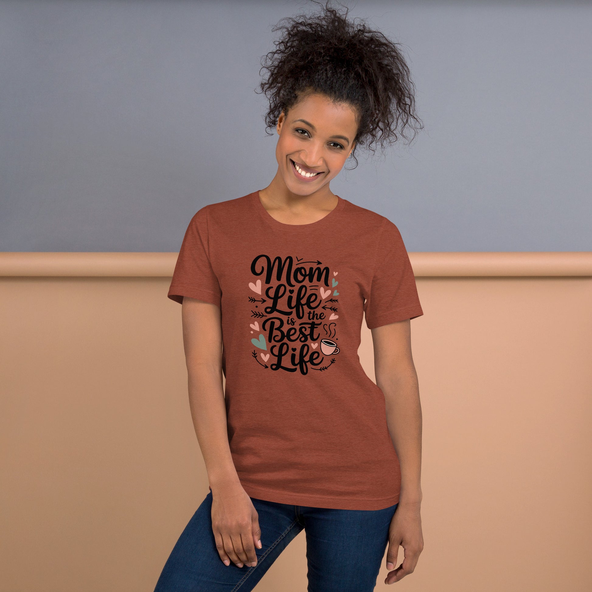 Mom Life Is the Best Life Unisex T-Shirt | Bella Canvas DTG Mom Graphic Tee by Ortrends