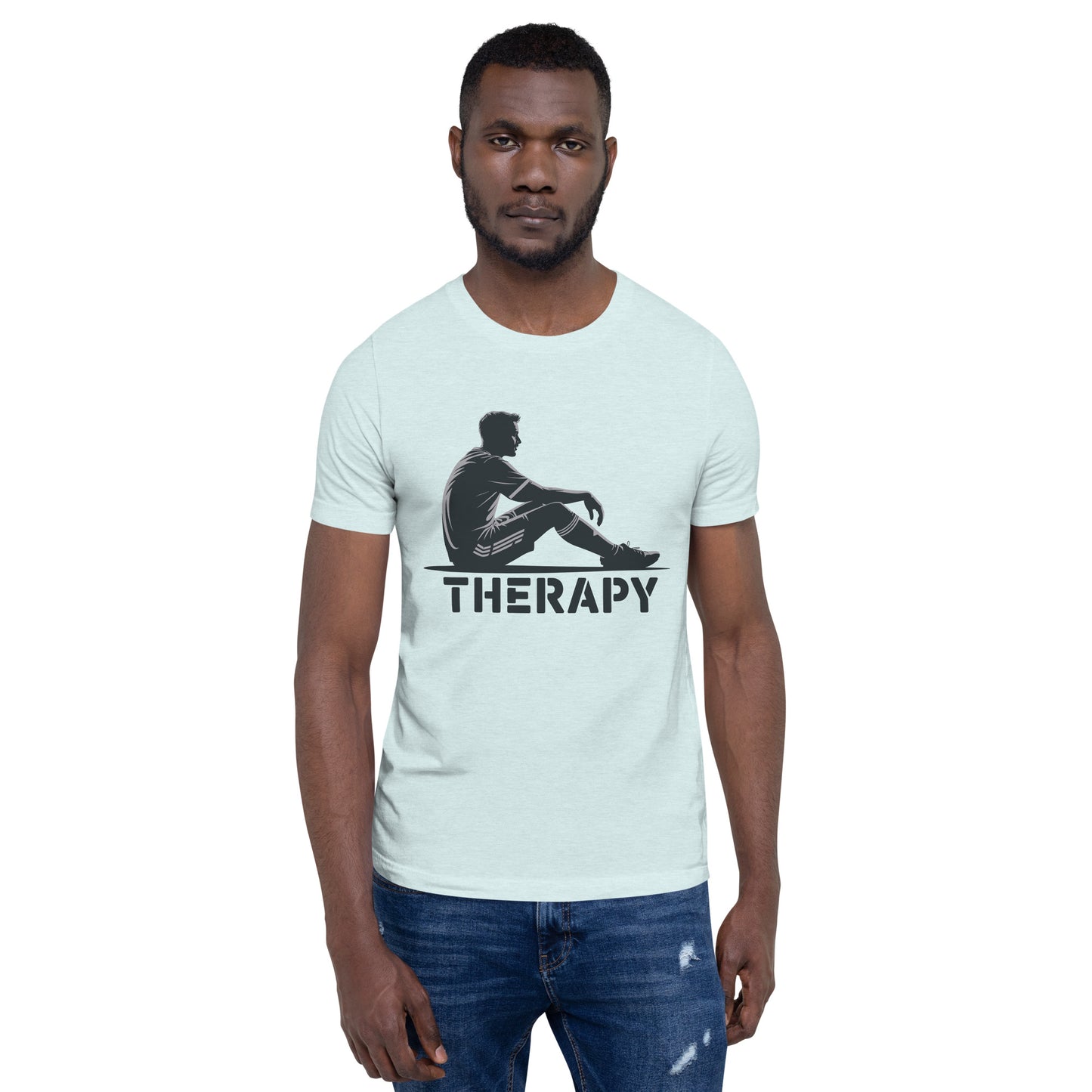 Soccer Therapy Adult T-Shirt | Funny Soccer Player Graphic Tee by Ortrends