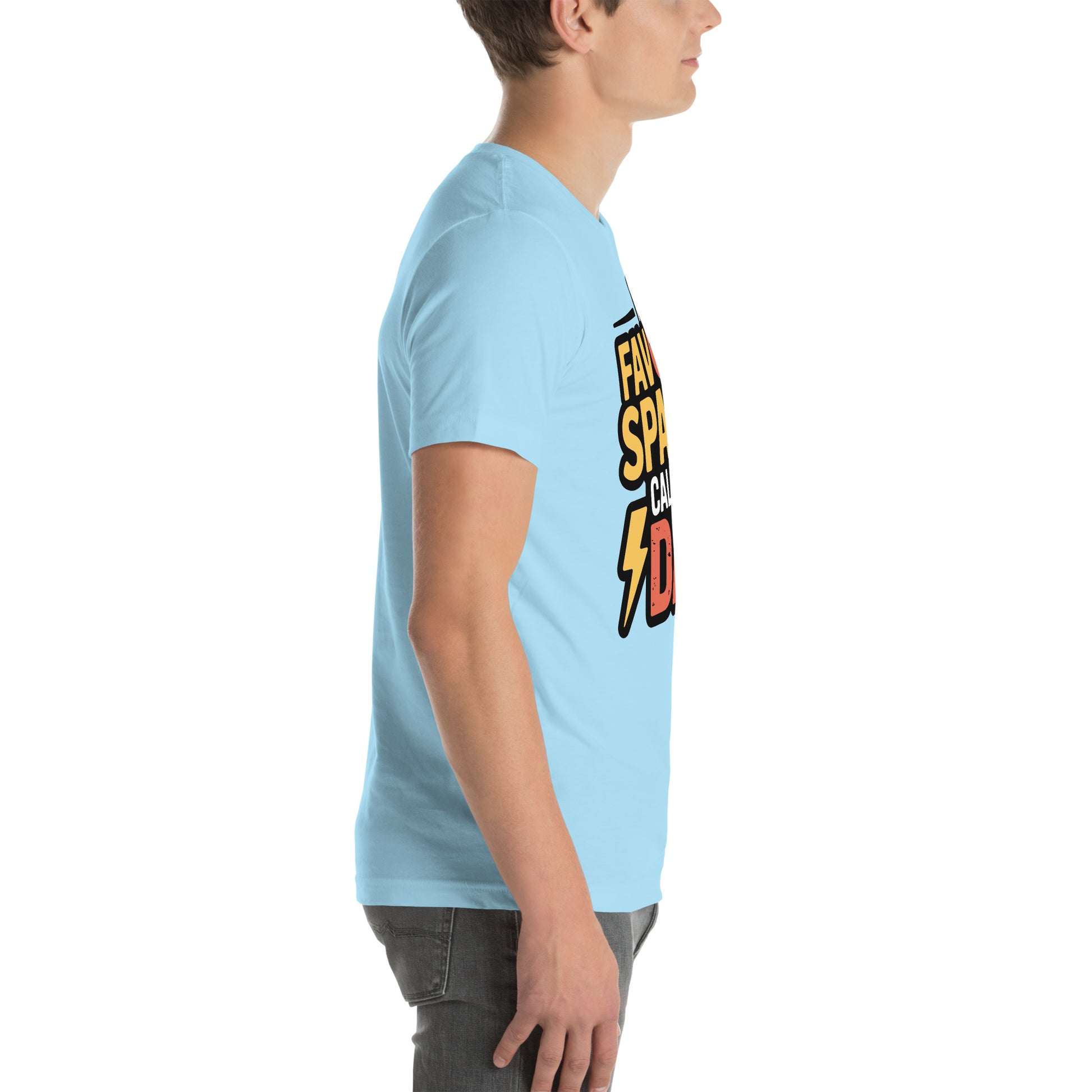 Favorite Sparky Dad Unisex T-Shirt | Bella Canvas DTG Electrician Tee by Ortrends