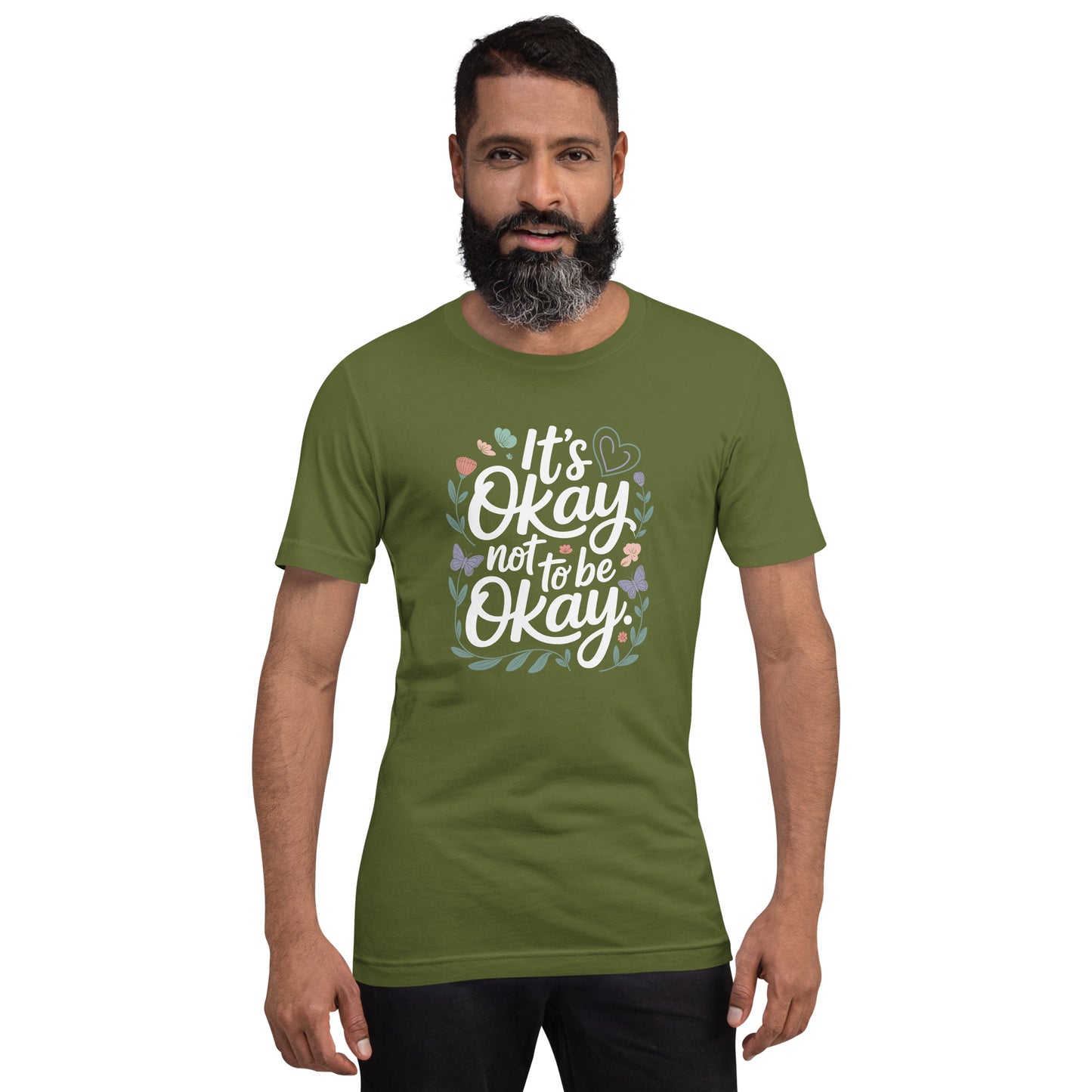 It's Okay Not to Be Okay Unisex T-Shirt | Bella Canvas DTG Mental Health Tee by Ortrends