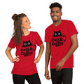 Cats & Coffee Cute Cat Lover T-Shirt | Bella+Canvas 3001 Unisex Graphic Tee by Ortrends