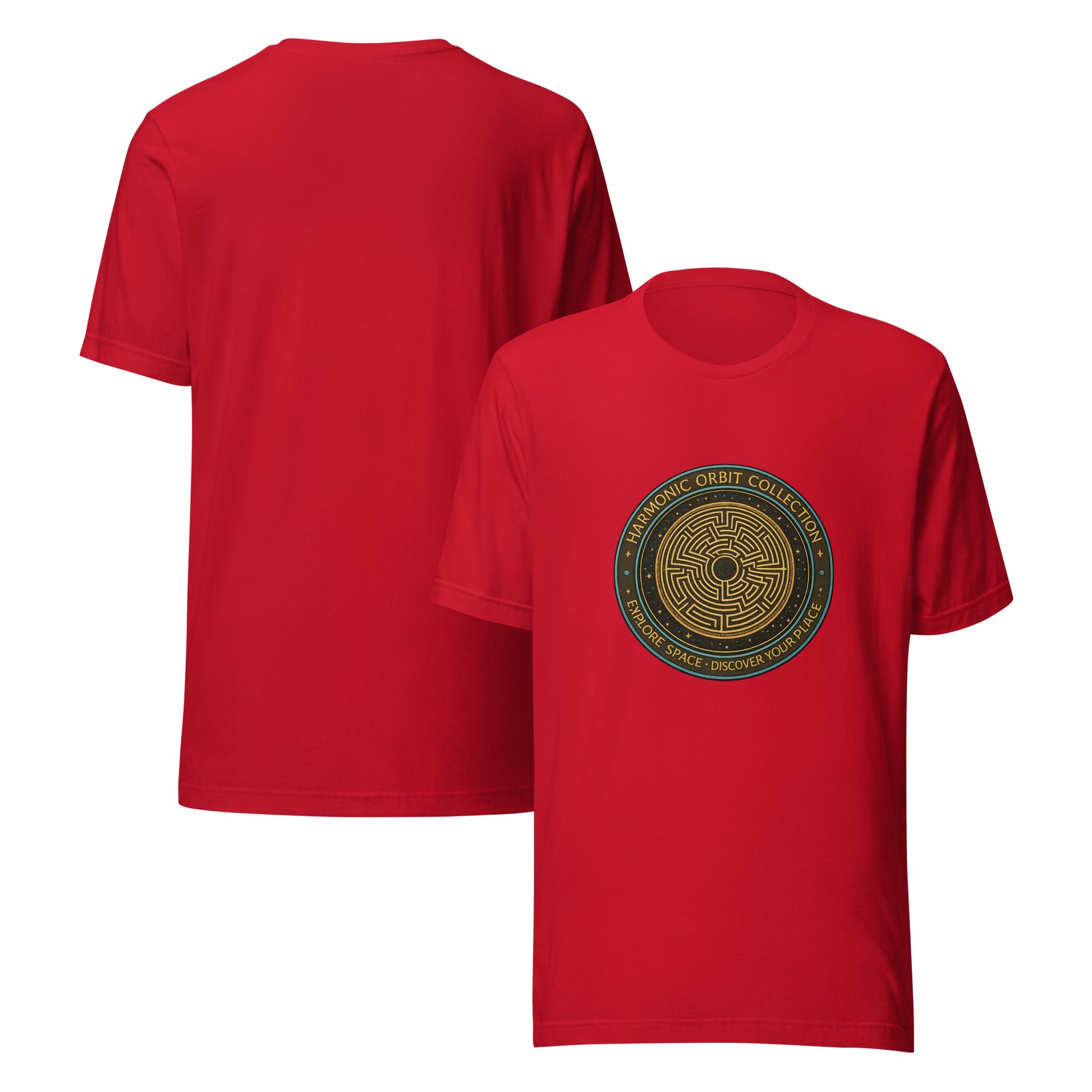 Harmonic Orbit Collection Unisex T-Shirt | Bella Canvas DTG Space Graphic Tee by Ortrends
