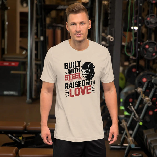 Steel Love Unisex T-Shirt | Bella Canvas DTG Welder Graphic Tee by Ortrends