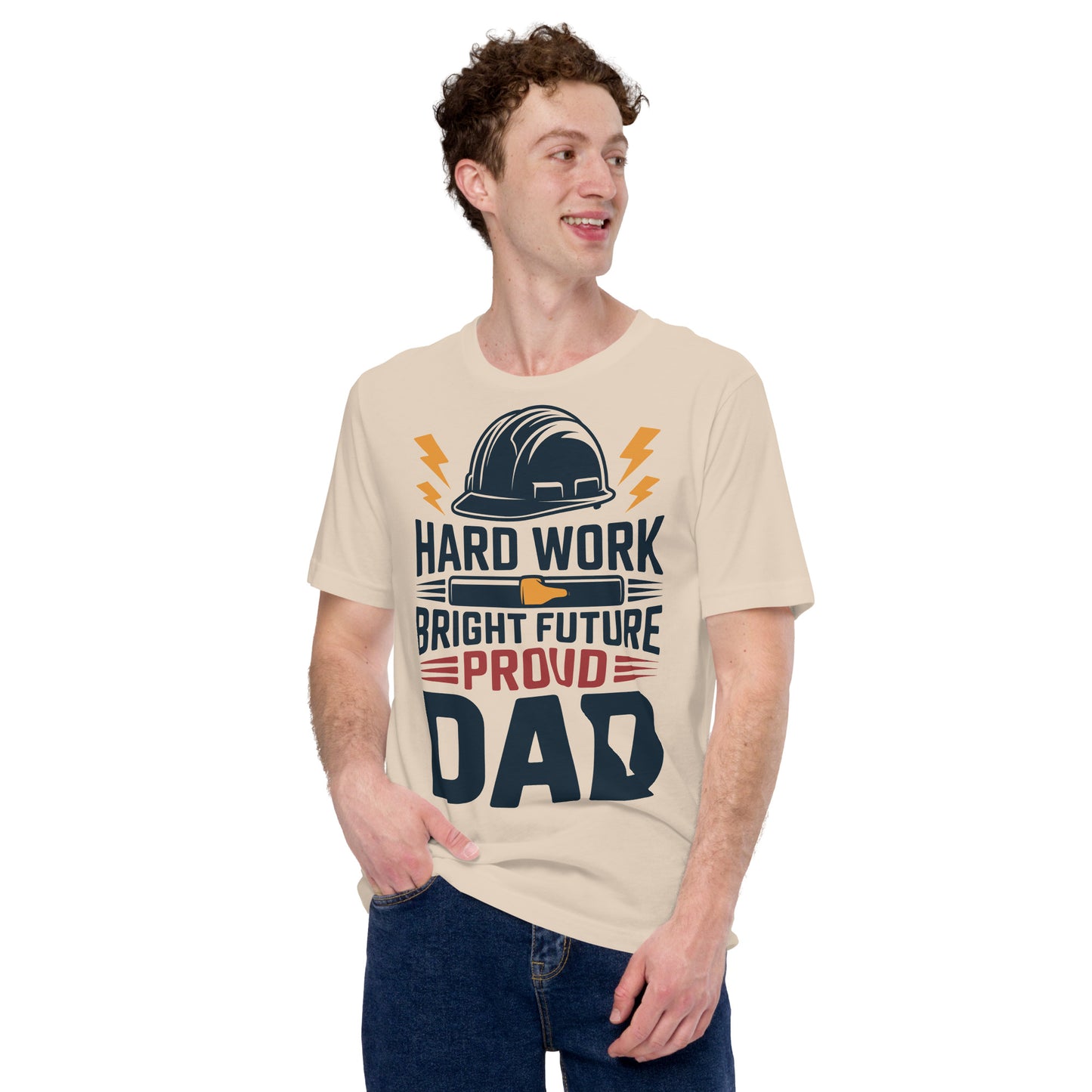 Hard Work Proud Dad Unisex T-Shirt | Bella Canvas DTG Worker Tee by Ortrends
