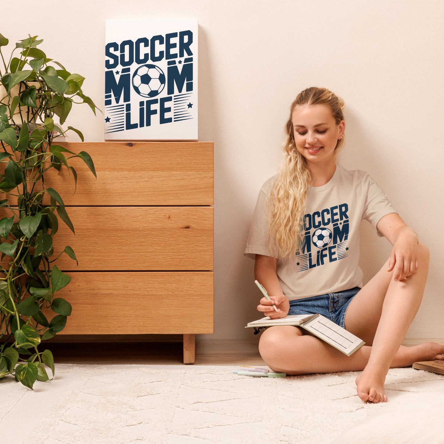 Soccer Mom Life Unisex T-Shirt | Bella Canvas DTG Soccer Tee by Ortrends