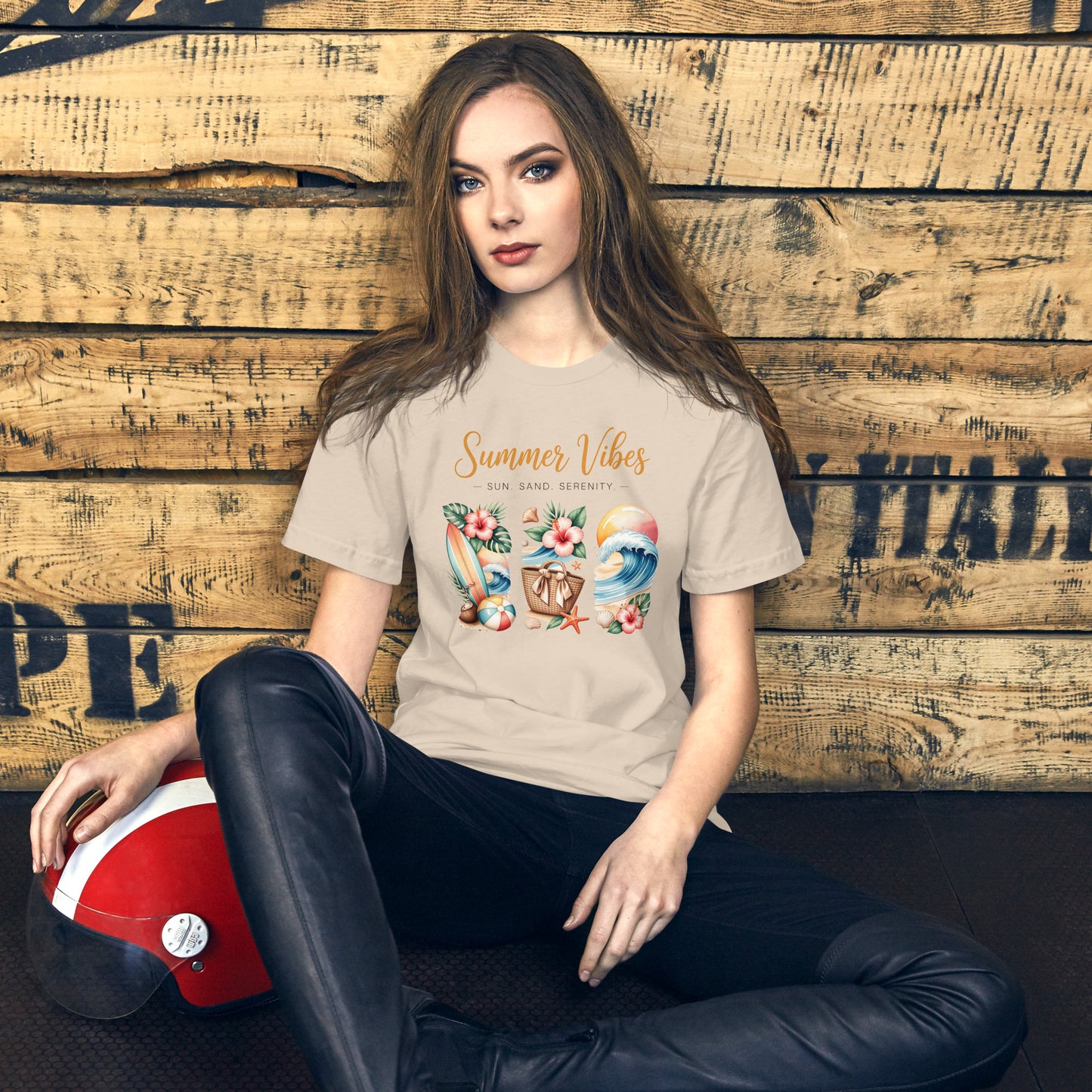 Summer Vibes Unisex T-Shirt | Bella Canvas DTG Beach Vacation Tee by Ortrends