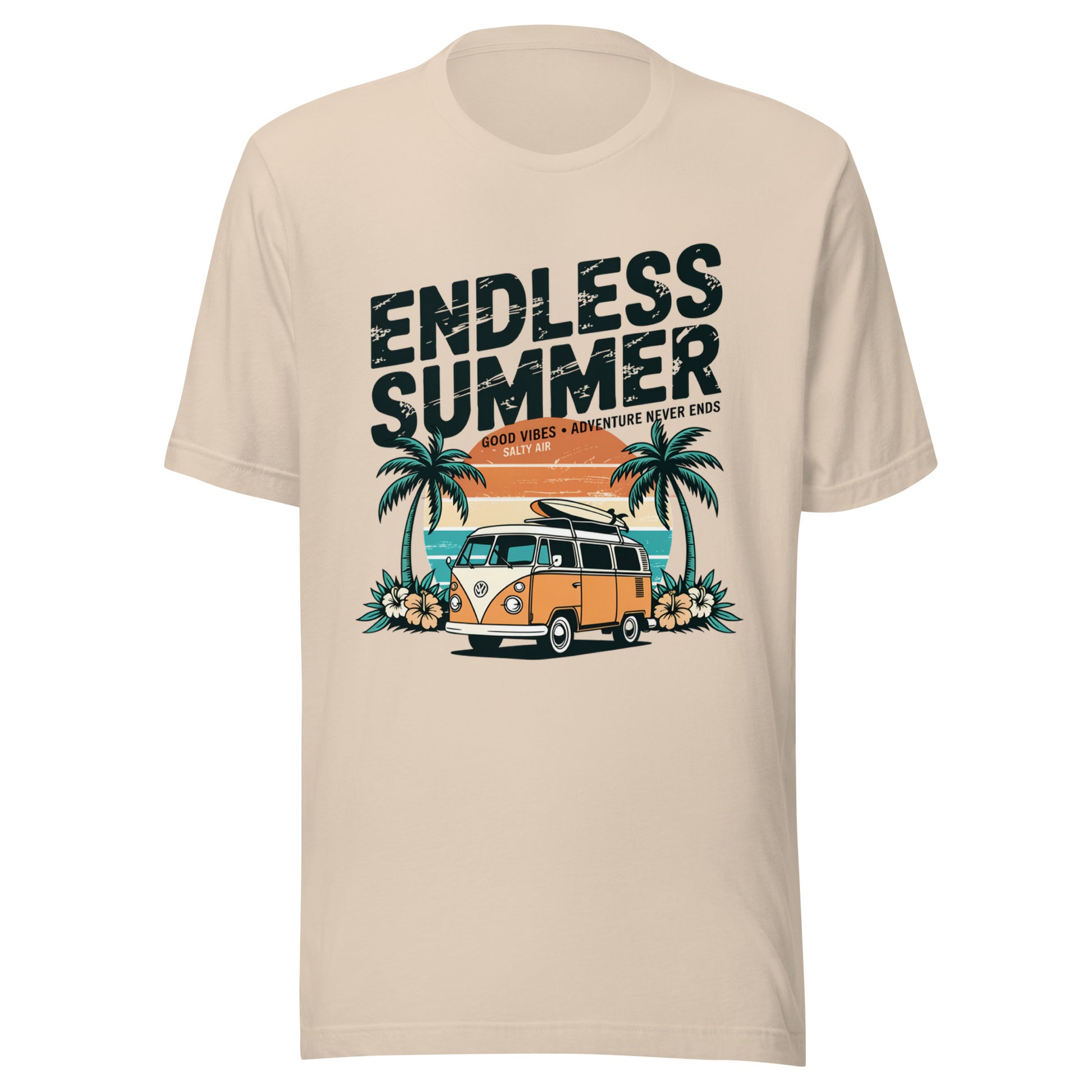 Endless Summer Unisex T-Shirt | Retro Surf Camper Vacation Graphic Shirt by Ortrends