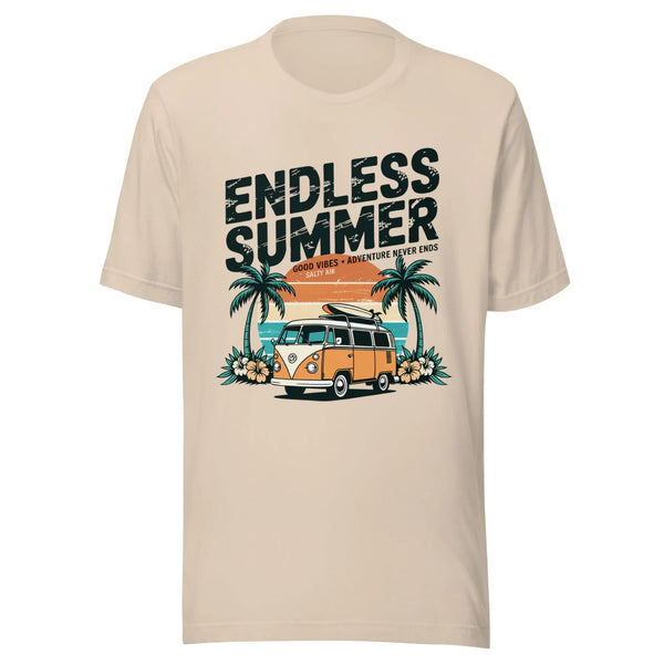 Endless Summer Unisex T-Shirt | Retro Surf Camper Vacation Graphic Shirt by Ortrends