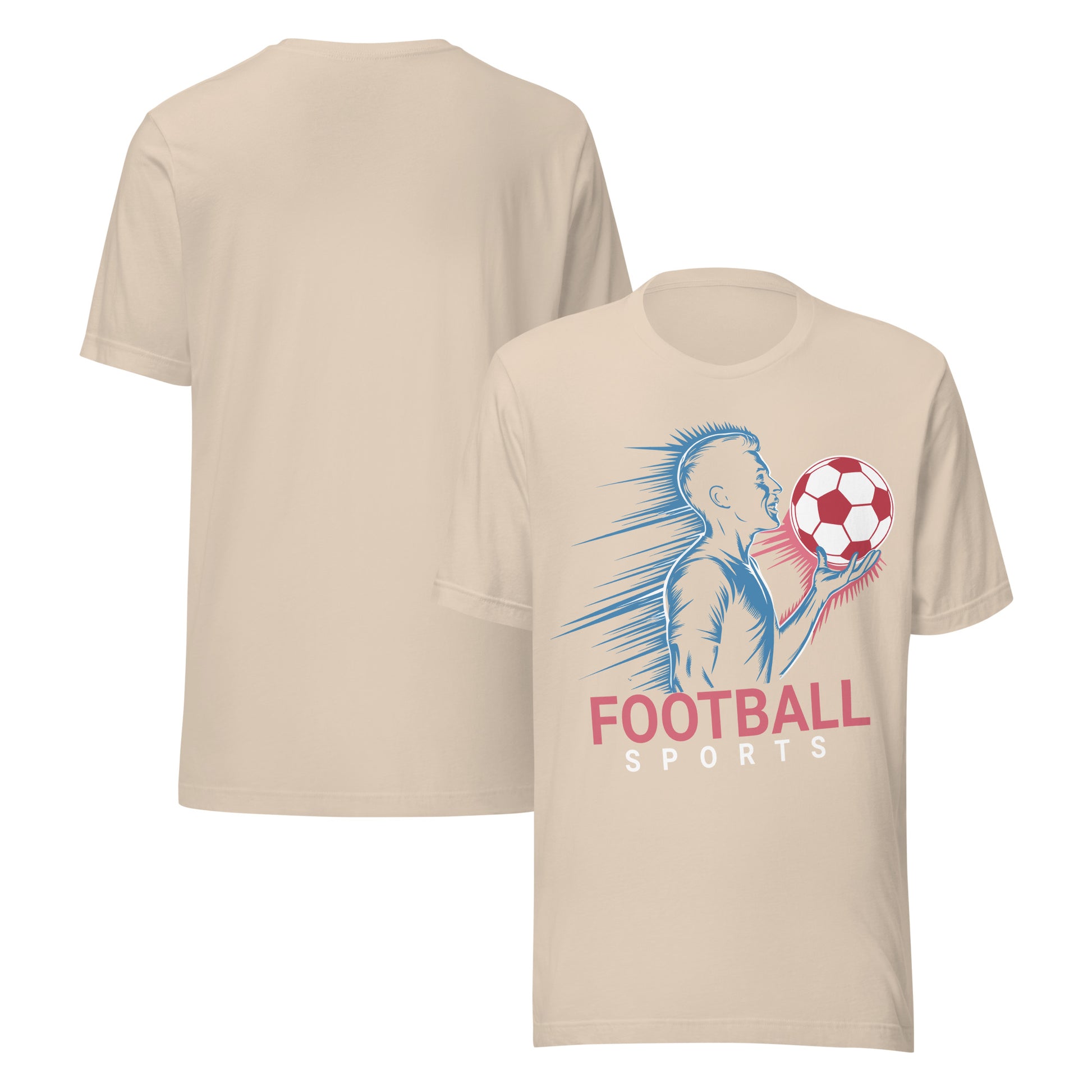 Football Spirit Unisex T-Shirt | Bella Canvas DTG Soccer Graphic Tee by Ortrends