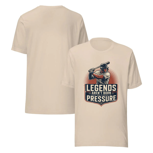 Forged Under Pressure Unisex T-Shirt | Bella Canvas DTG Baseball Graphic Tee by Ortrends