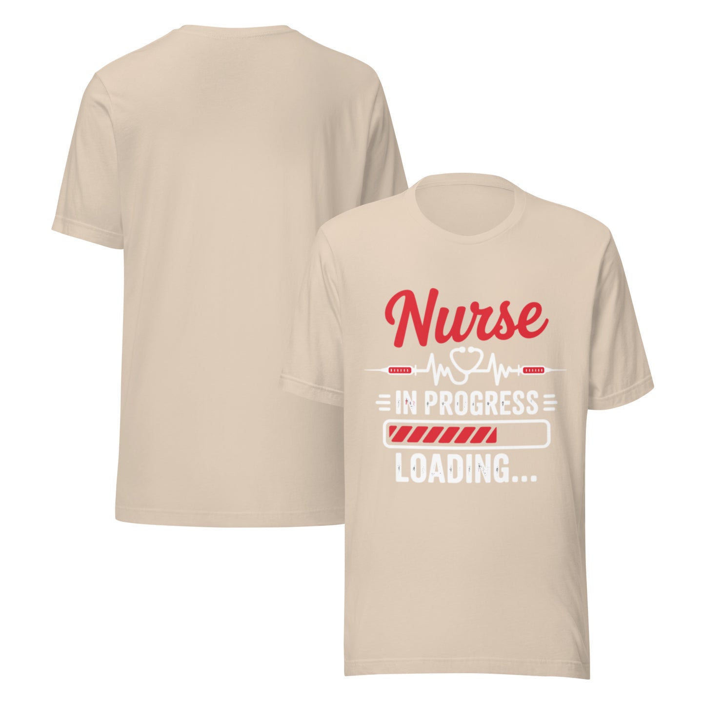 Nurse In Progress Unisex T-Shirt | Bella Canvas DTG Nursing Tee by Ortrends