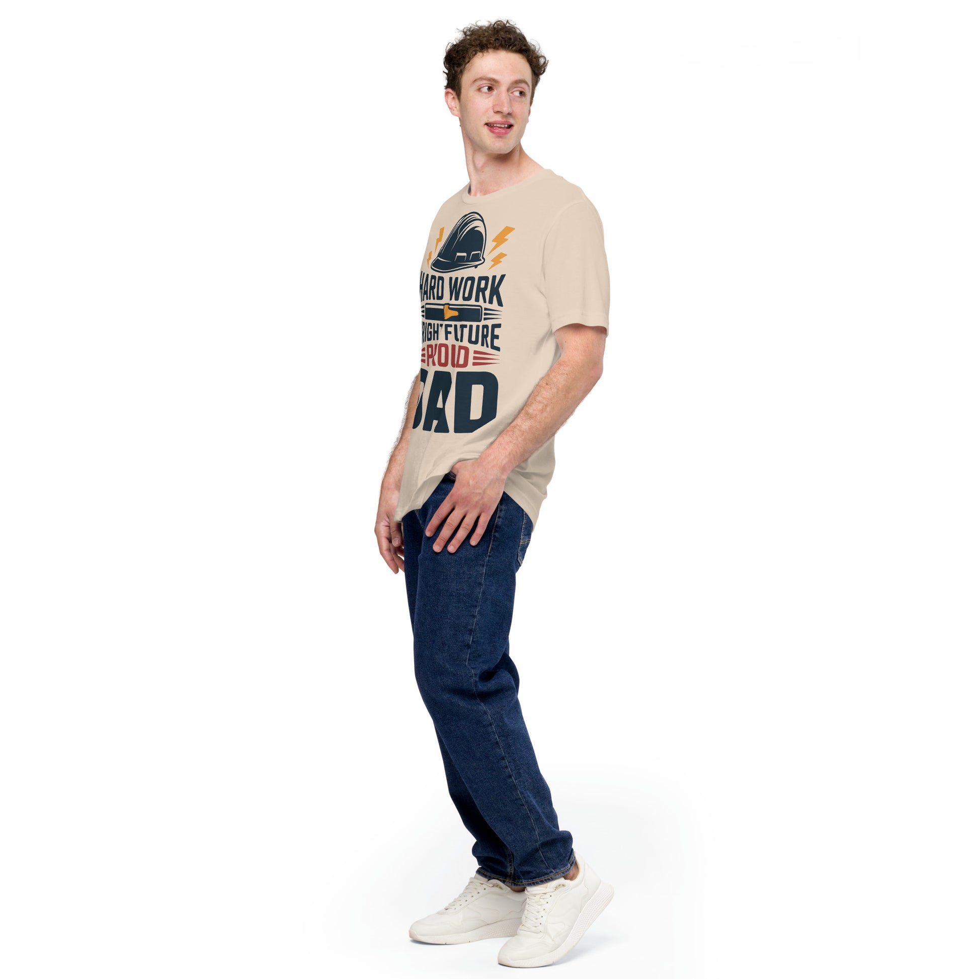 Hard Work Proud Dad Unisex T-Shirt | Bella Canvas DTG Worker Tee by Ortrends