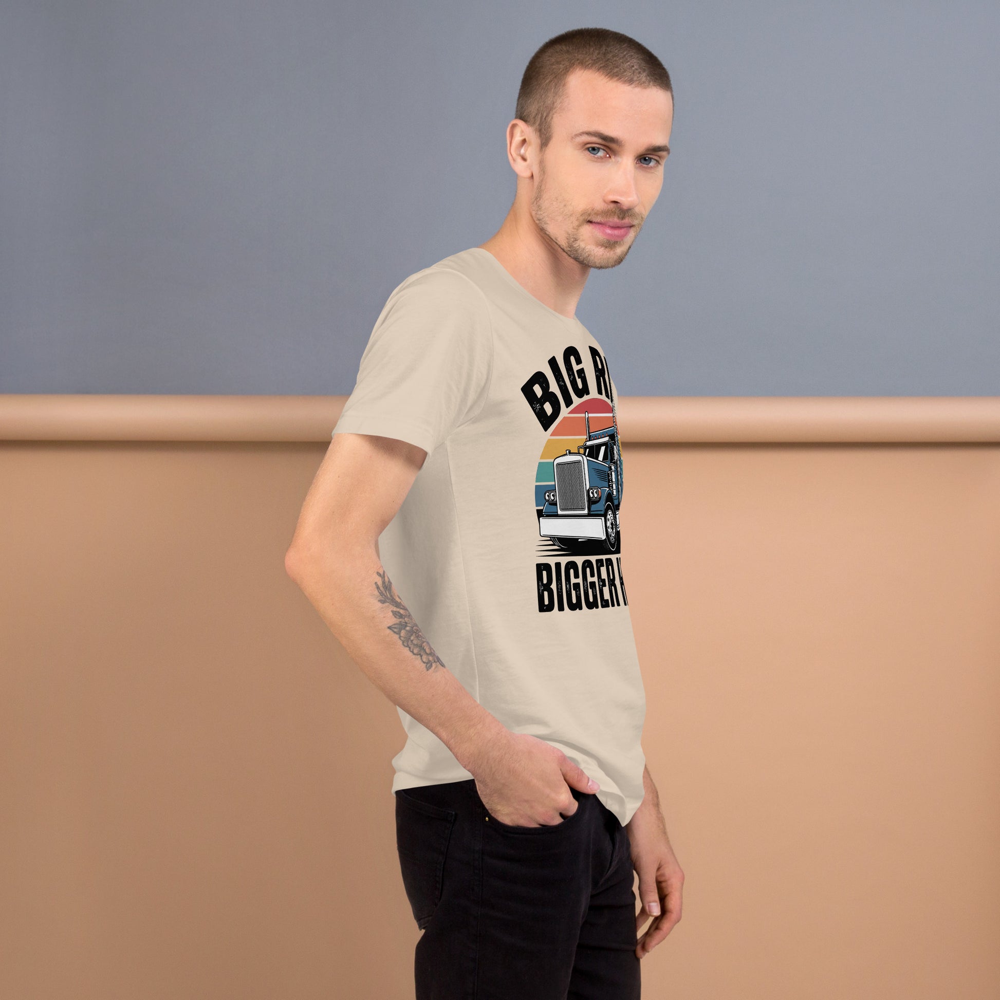 Big Rig Bigger Heart Unisex T-Shirt | Bella Canvas DTG Trucker Tee by Ortrends