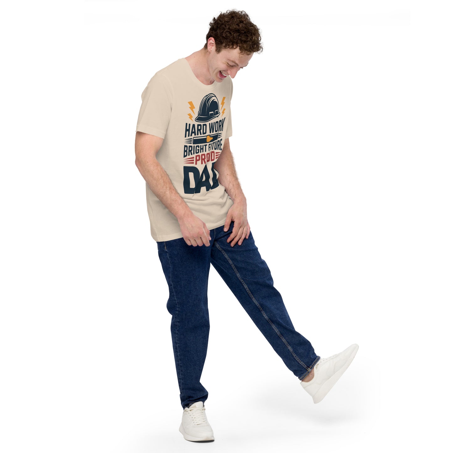 Hard Work Proud Dad Unisex T-Shirt | Bella Canvas DTG Worker Tee by Ortrends