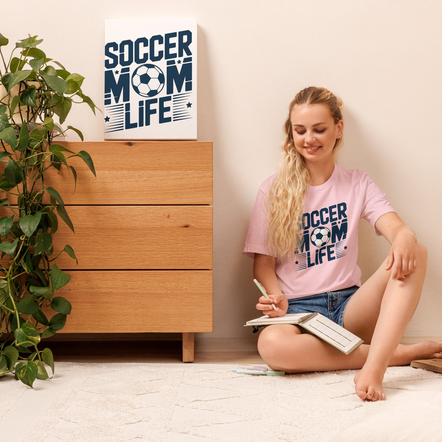 Soccer Mom Life Unisex T-Shirt | Bella Canvas DTG Soccer Tee by Ortrends