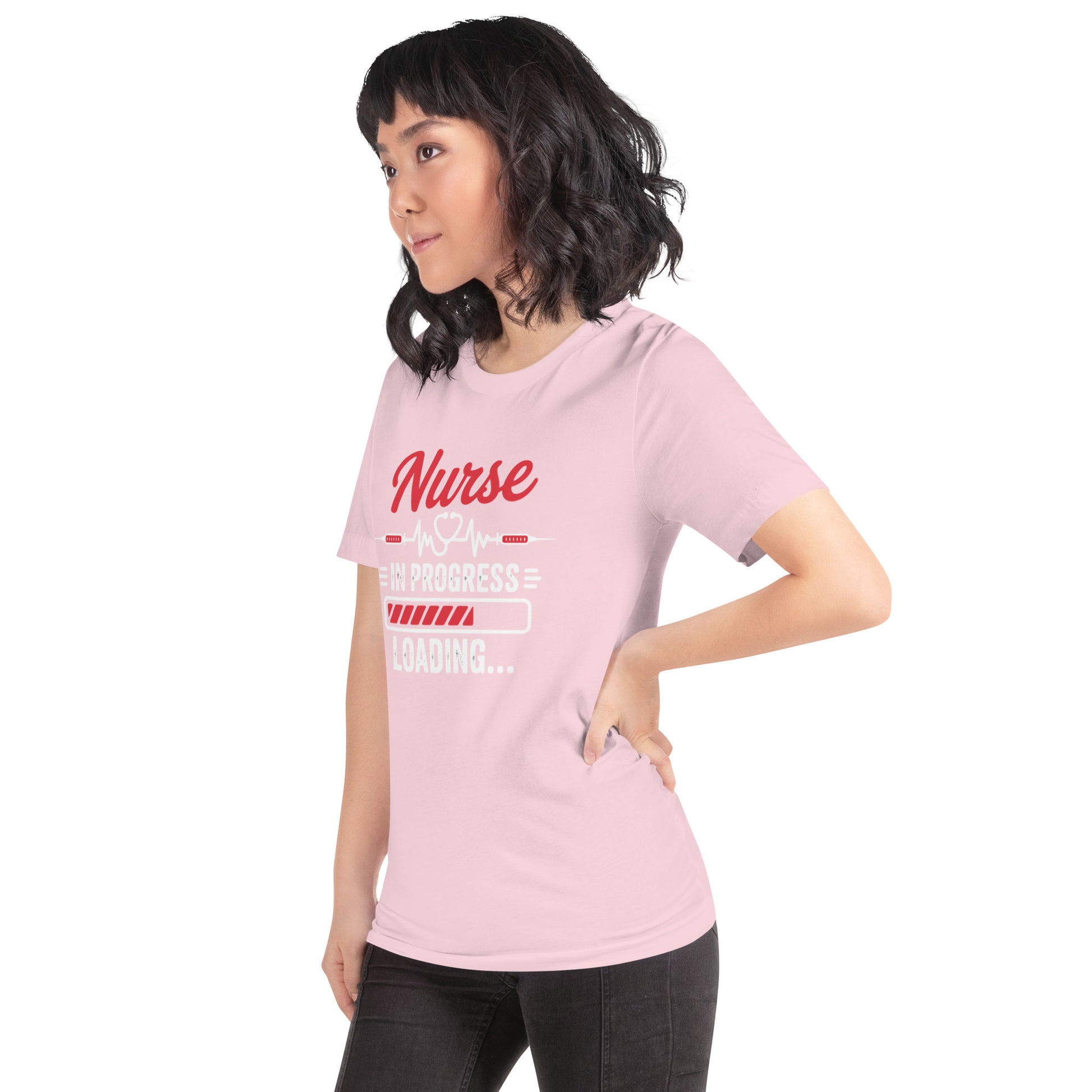Nurse In Progress Unisex T-Shirt | Bella Canvas DTG Nursing Tee by Ortrends