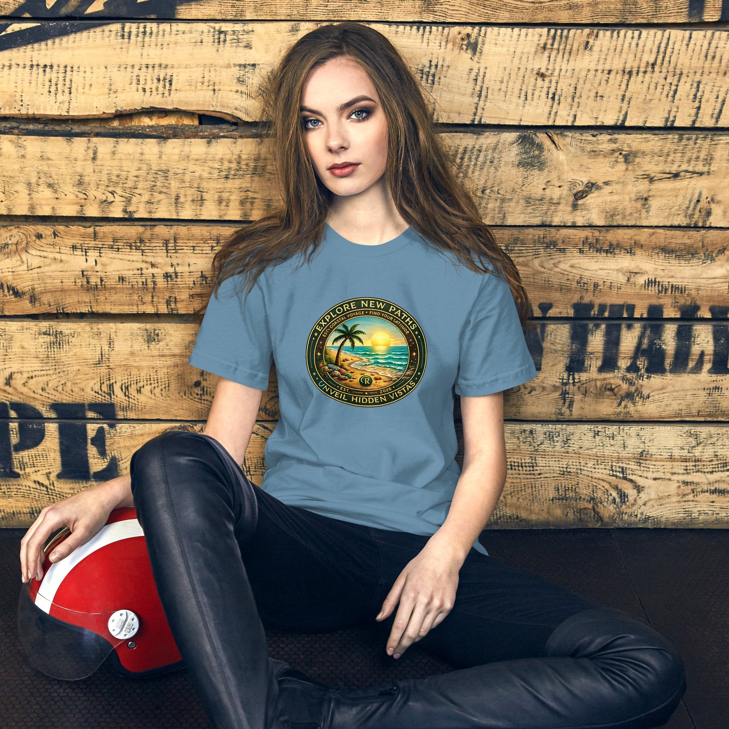 Explore New Paths Unisex T-Shirt | Bella Canvas DTG Coastal Adventure Tee by Ortrends