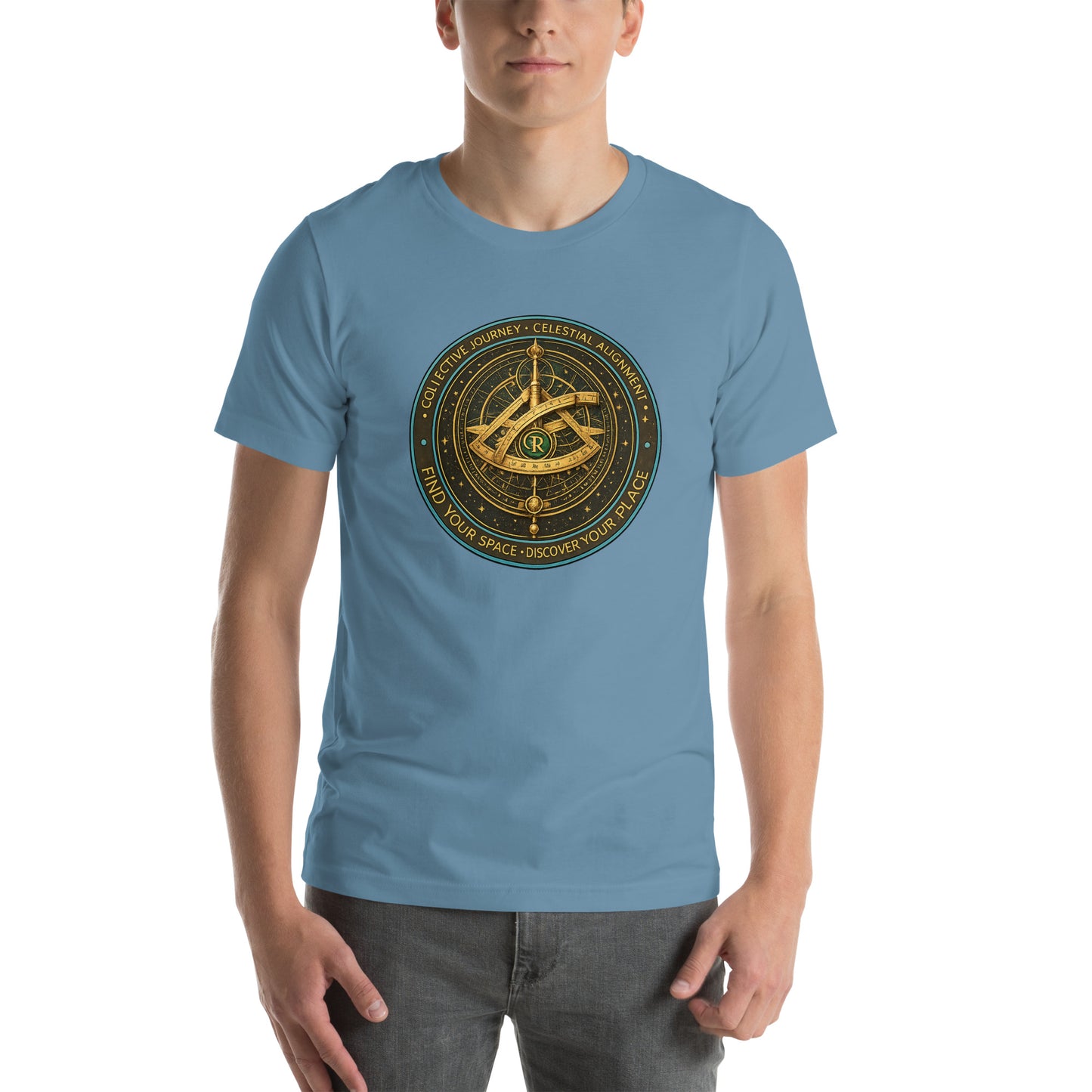 Find Your Space Unisex T-Shirt | Bella Canvas DTG Celestial Compass Tee by Ortrends