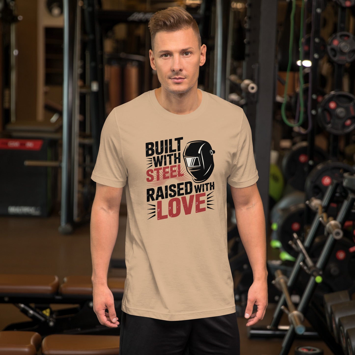 Steel Love Unisex T-Shirt | Bella Canvas DTG Welder Graphic Tee by Ortrends