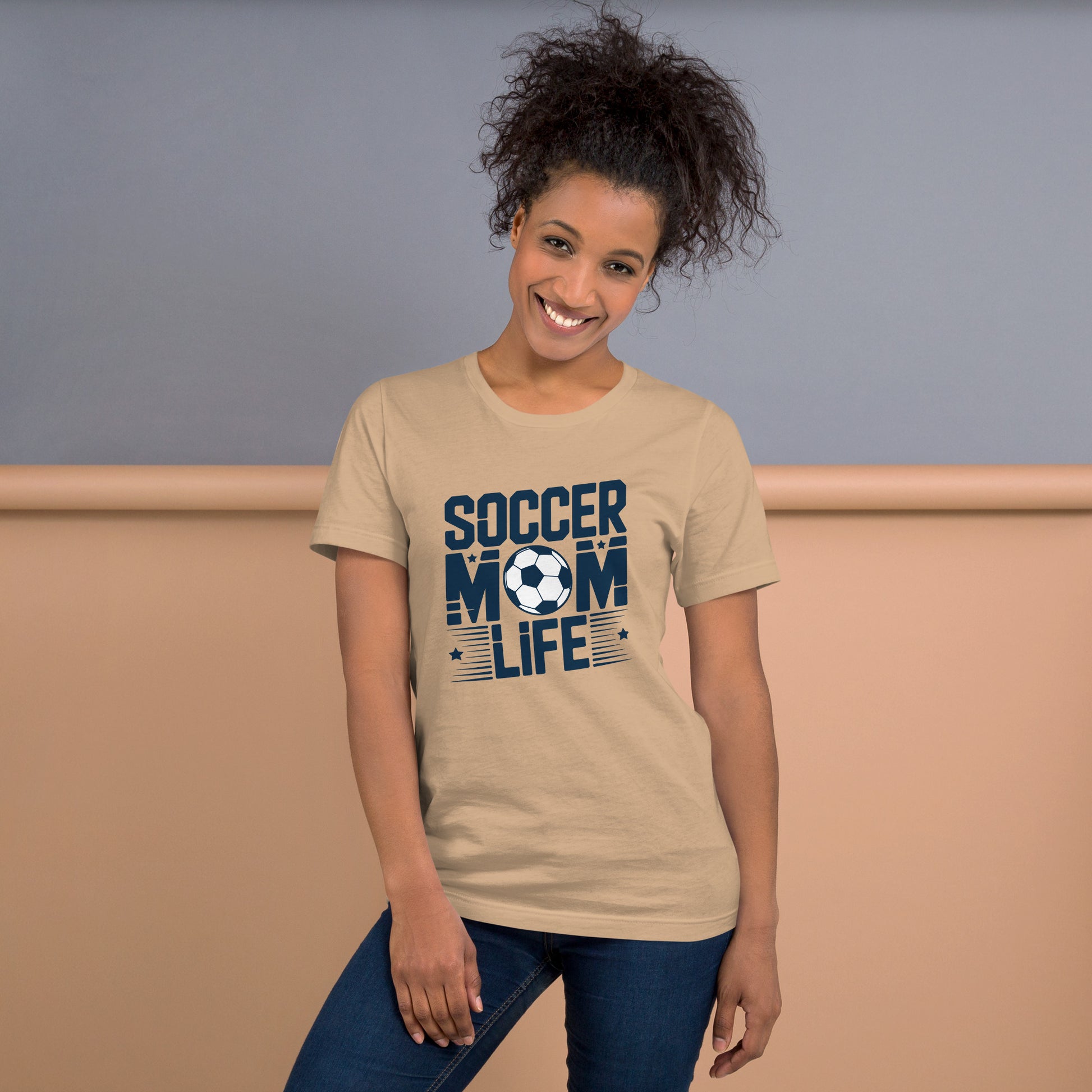 Soccer Mom Life Unisex T-Shirt | Bella Canvas DTG Soccer Tee by Ortrends