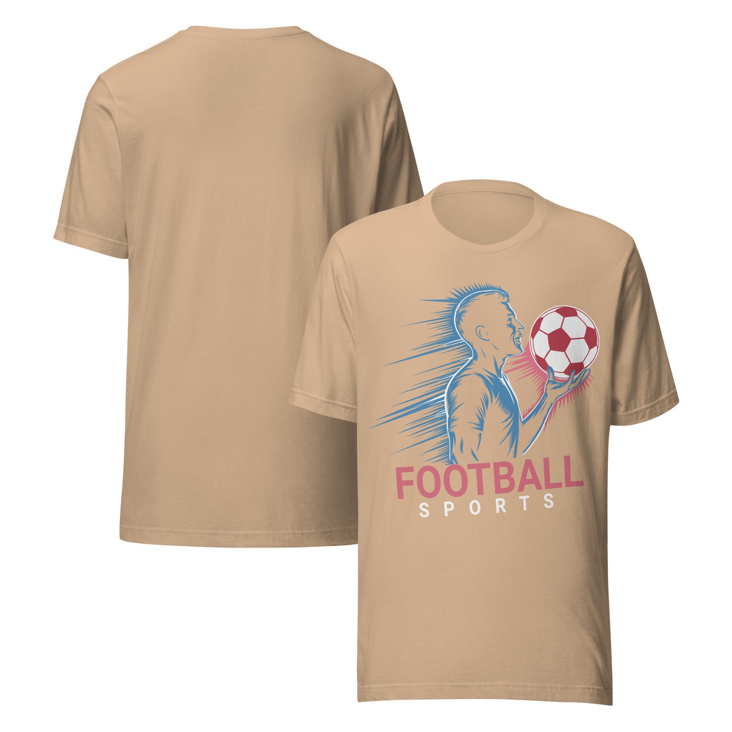 Football Spirit Unisex T-Shirt | Bella Canvas DTG Soccer Graphic Tee by Ortrends