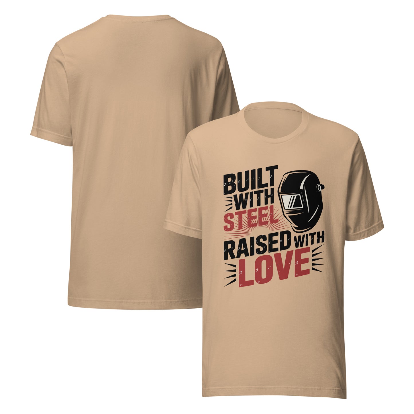 Steel Love Unisex T-Shirt | Bella Canvas DTG Welder Graphic Tee by Ortrends