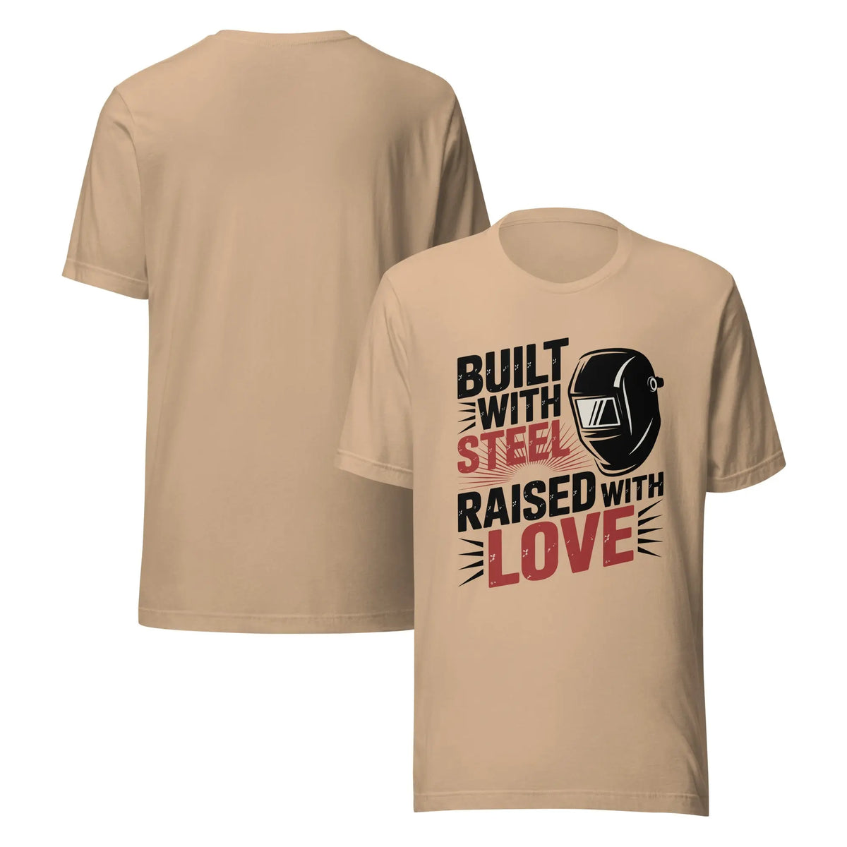 Steel Love Unisex T-Shirt | Bella Canvas DTG Welder Graphic Tee by Ortrends