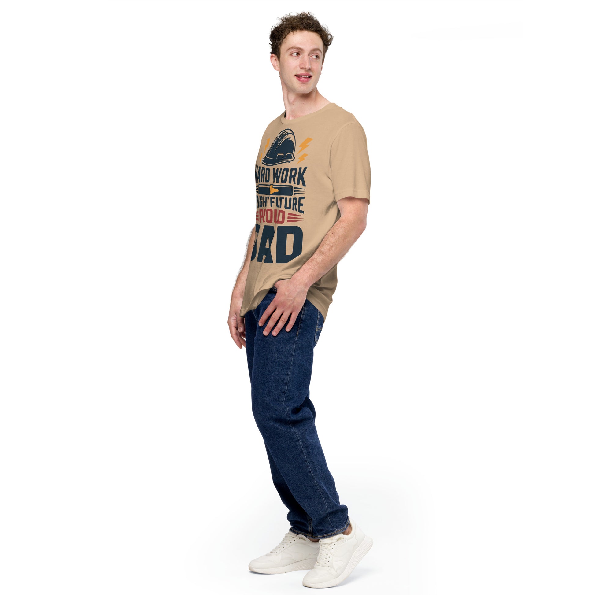 Hard Work Proud Dad Unisex T-Shirt | Bella Canvas DTG Worker Tee by Ortrends