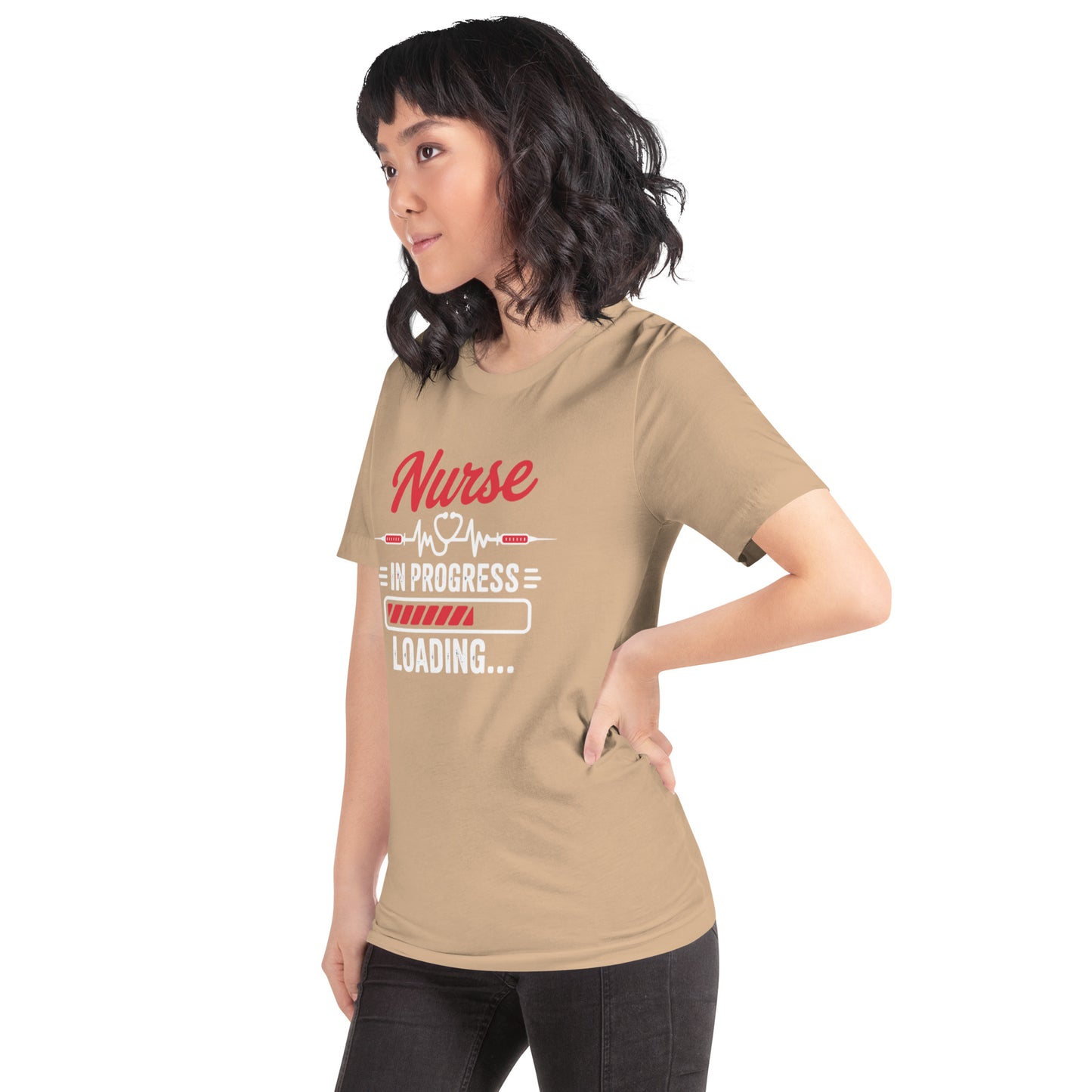Nurse In Progress Unisex T-Shirt | Bella Canvas DTG Nursing Tee by Ortrends