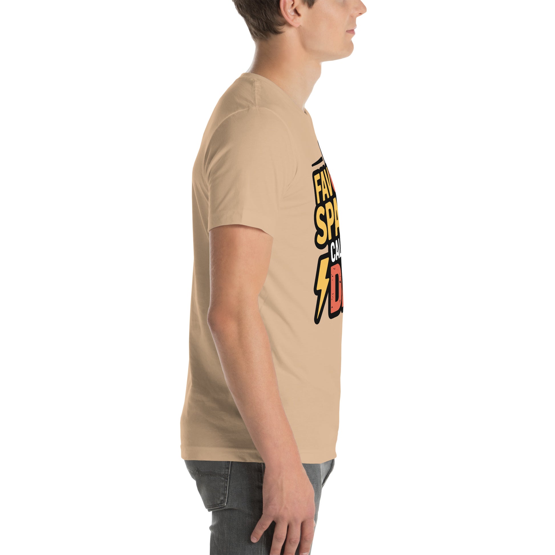 Favorite Sparky Dad Unisex T-Shirt | Bella Canvas DTG Electrician Tee by Ortrends
